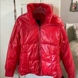 Banana Republic Red Puffer Jacket